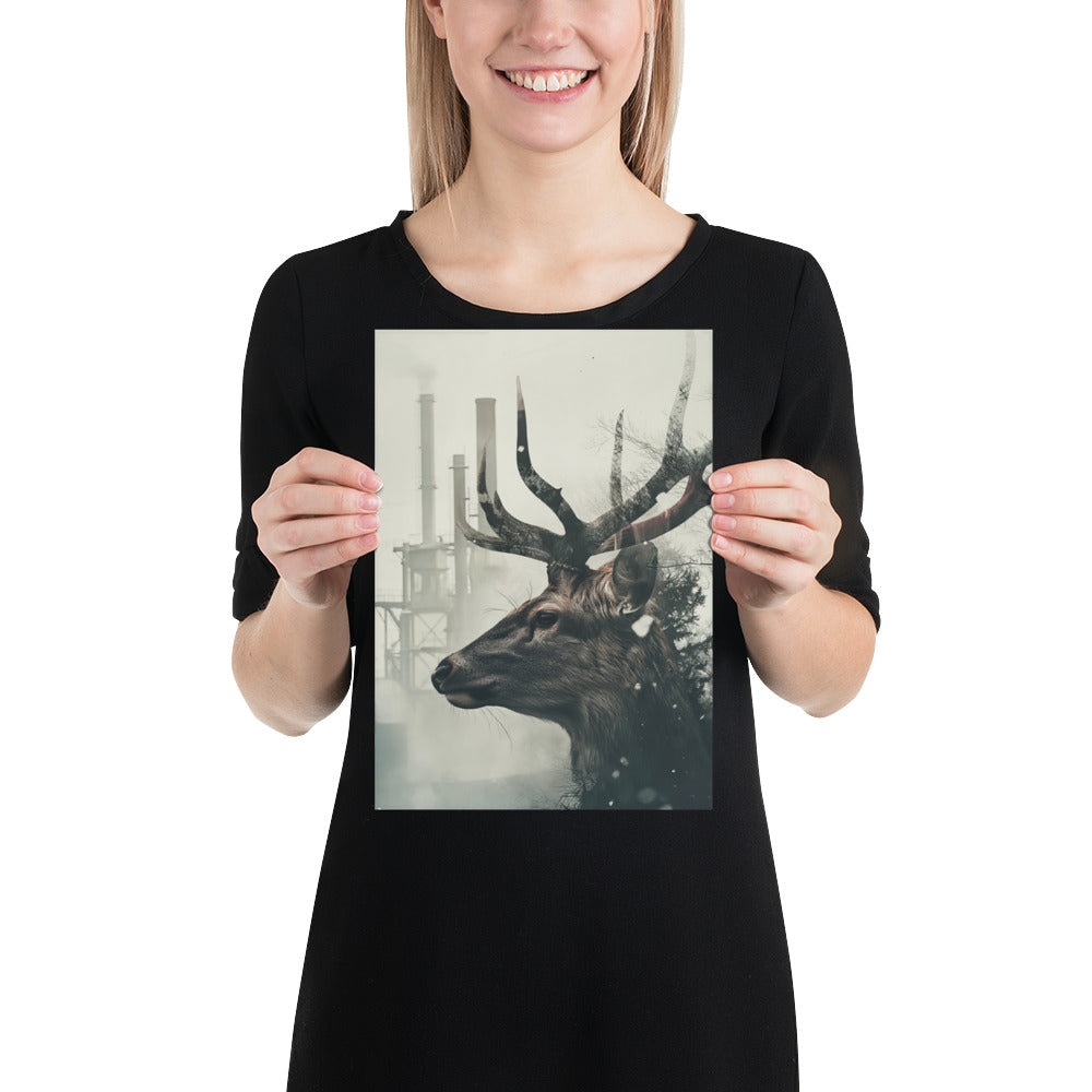 Double exposure deer