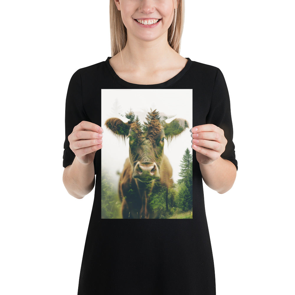 Double exposure cow