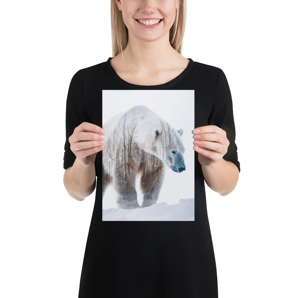 Double exposure polar bear