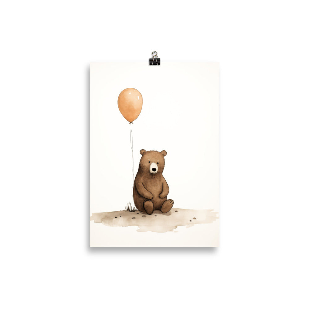 Bear with balloon