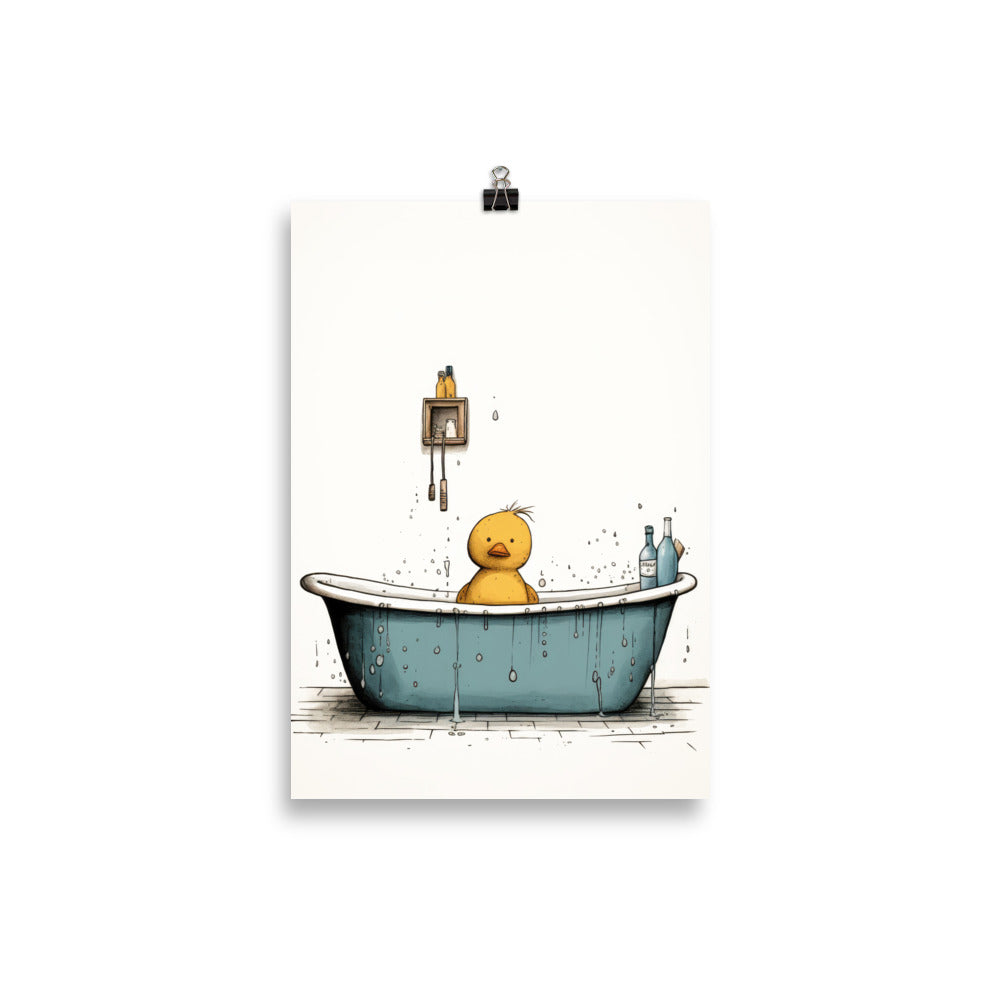 Rubber duck in tub