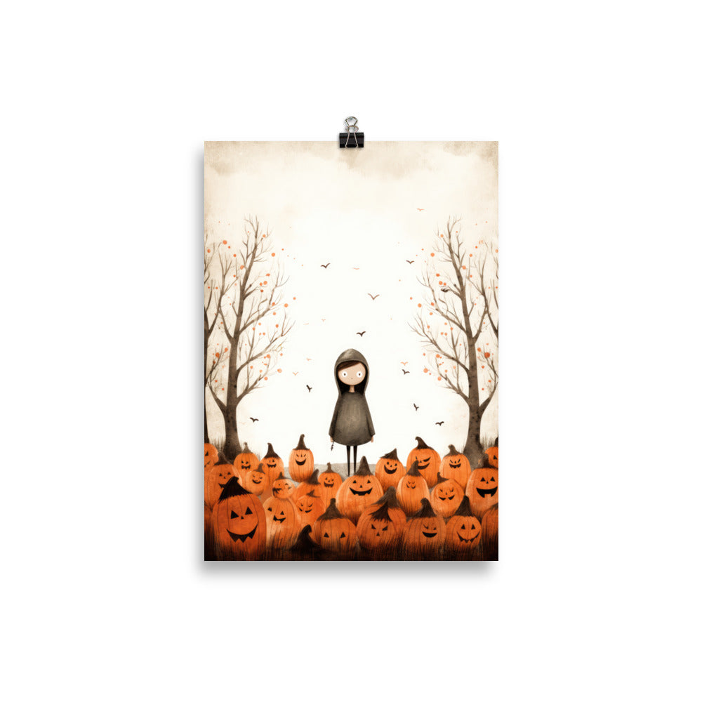 Dans le champ de citrouilles