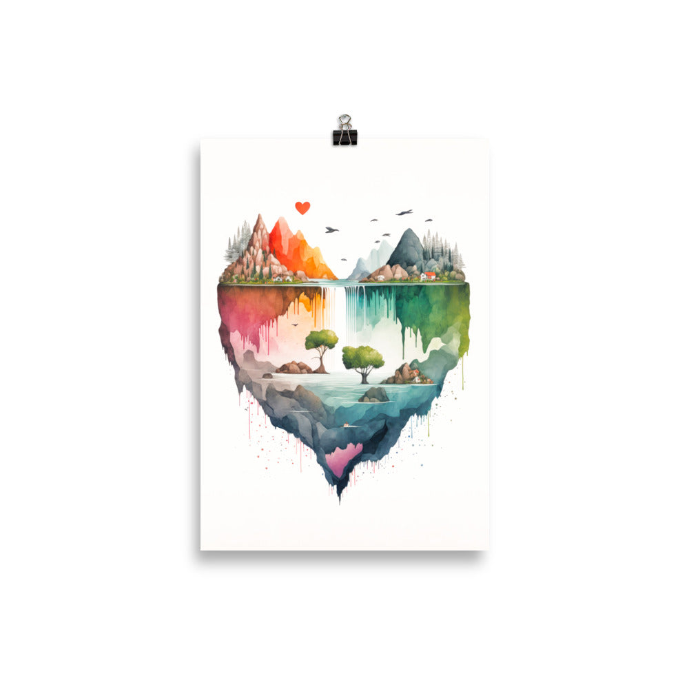 Terre du cœur arc-en-ciel