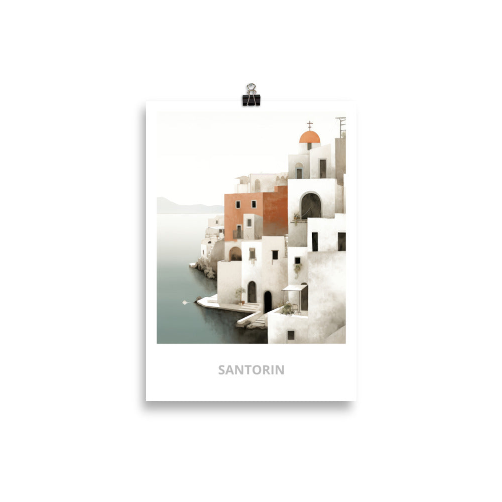 Santorin - mit Schrift