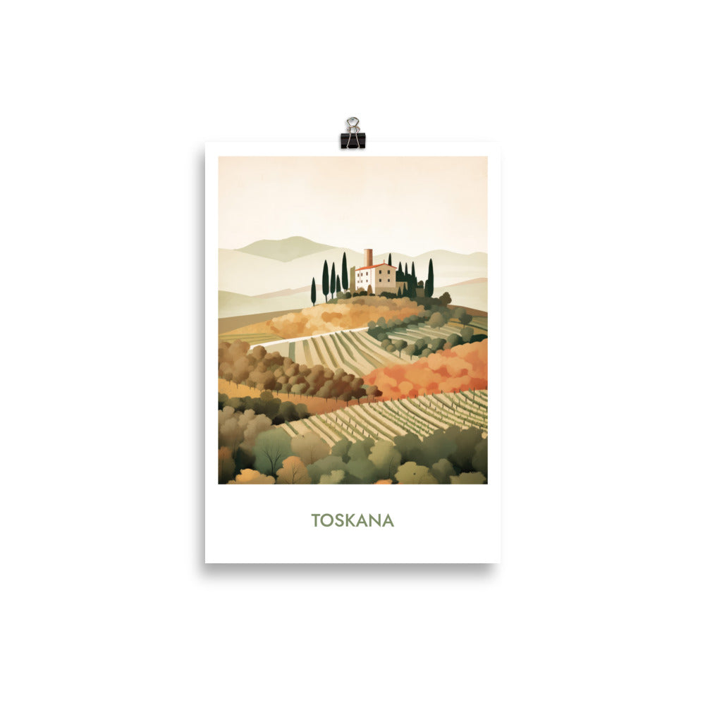 Toscane - avec écriture