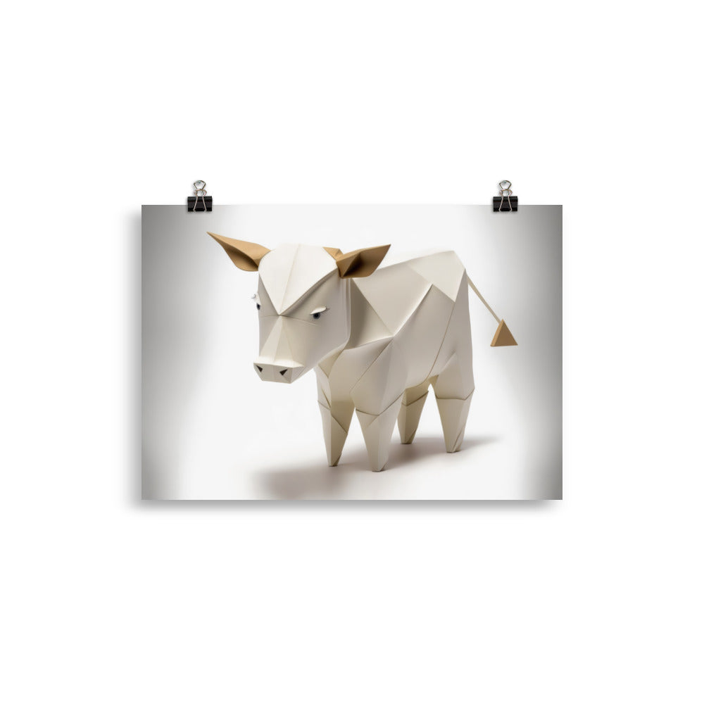 Bébé vache en origami