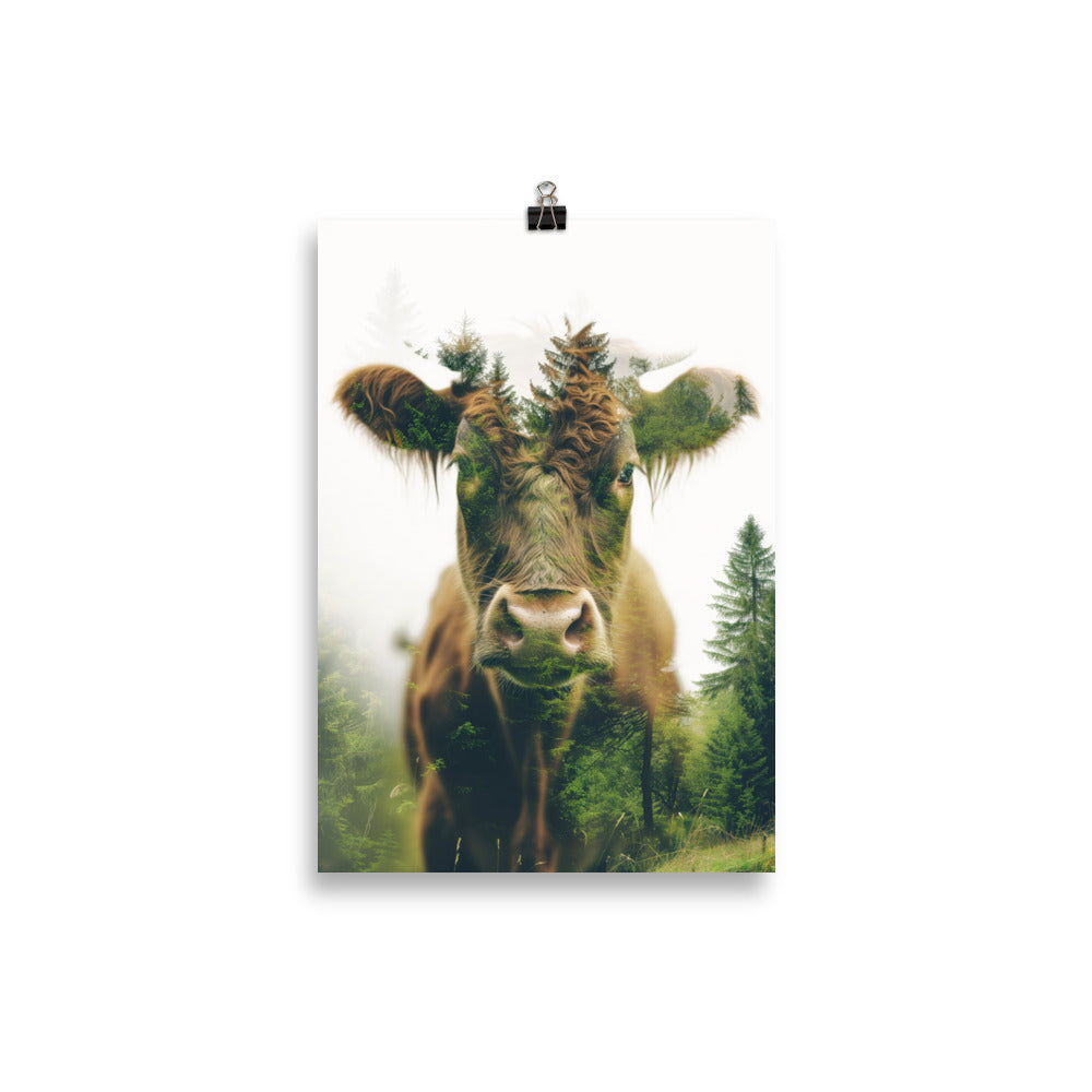 Double exposure cow