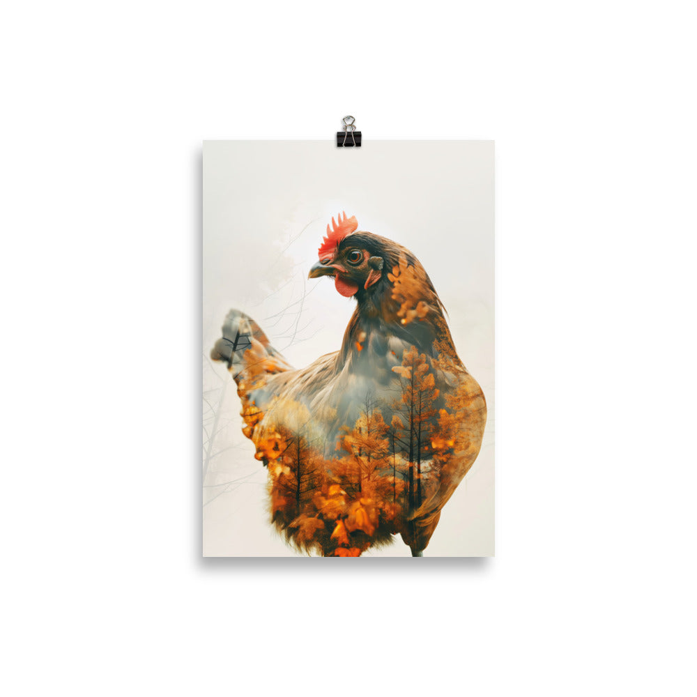 Double exposure chicken