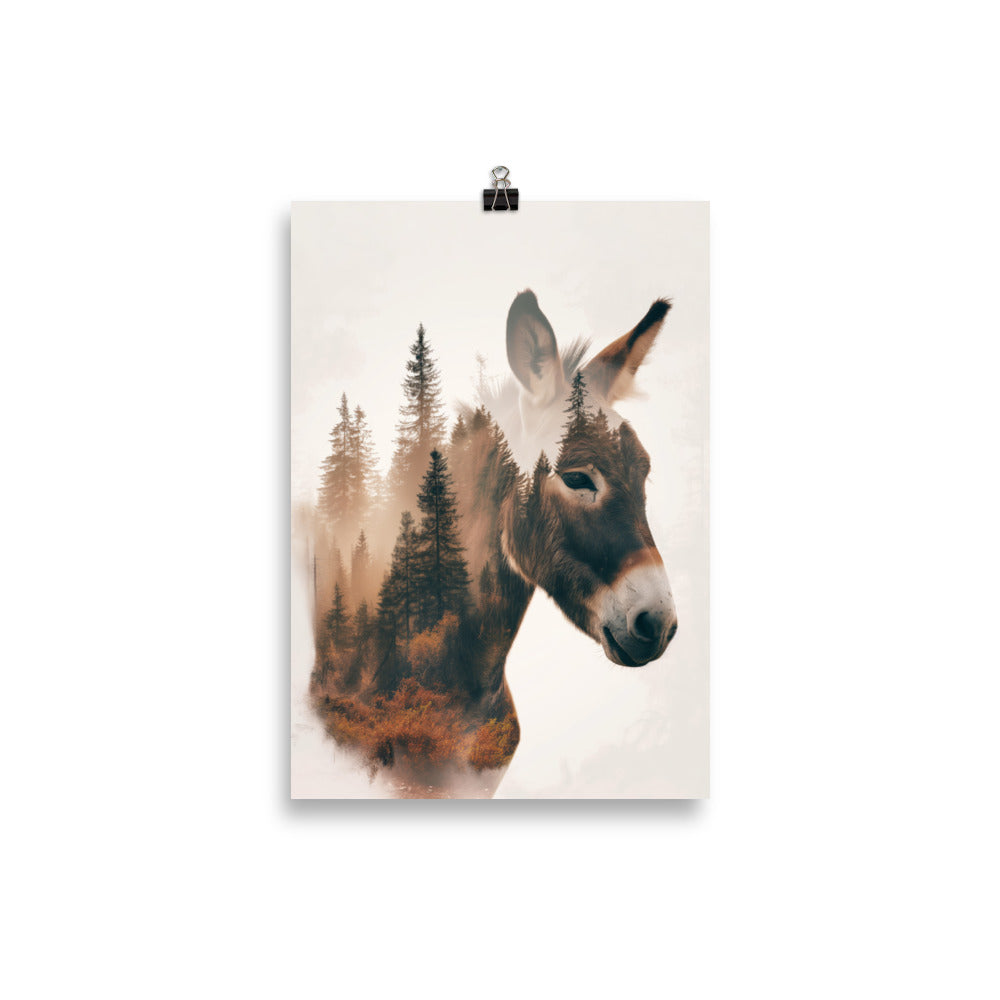 Double exposure donkey