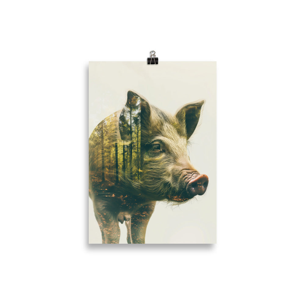 Double exposure pig 3