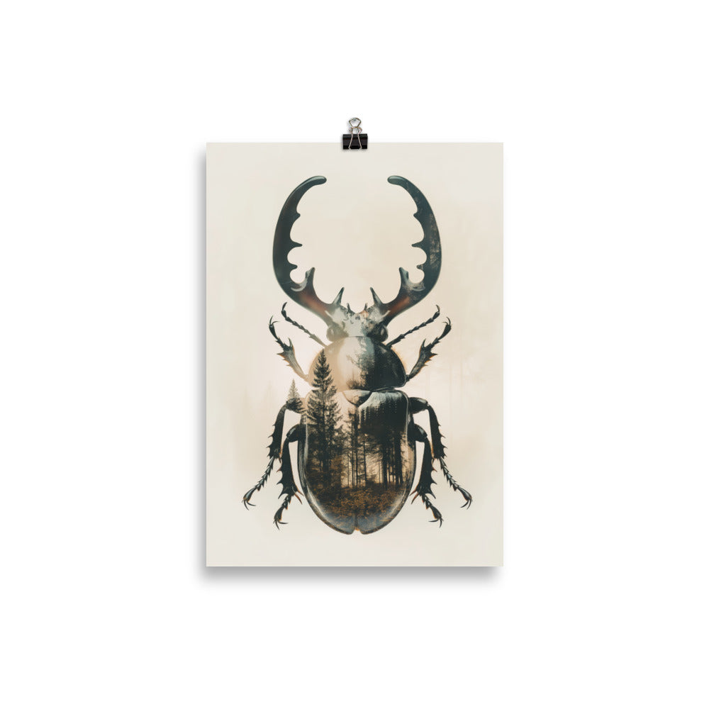 Double exposure stag beetle
