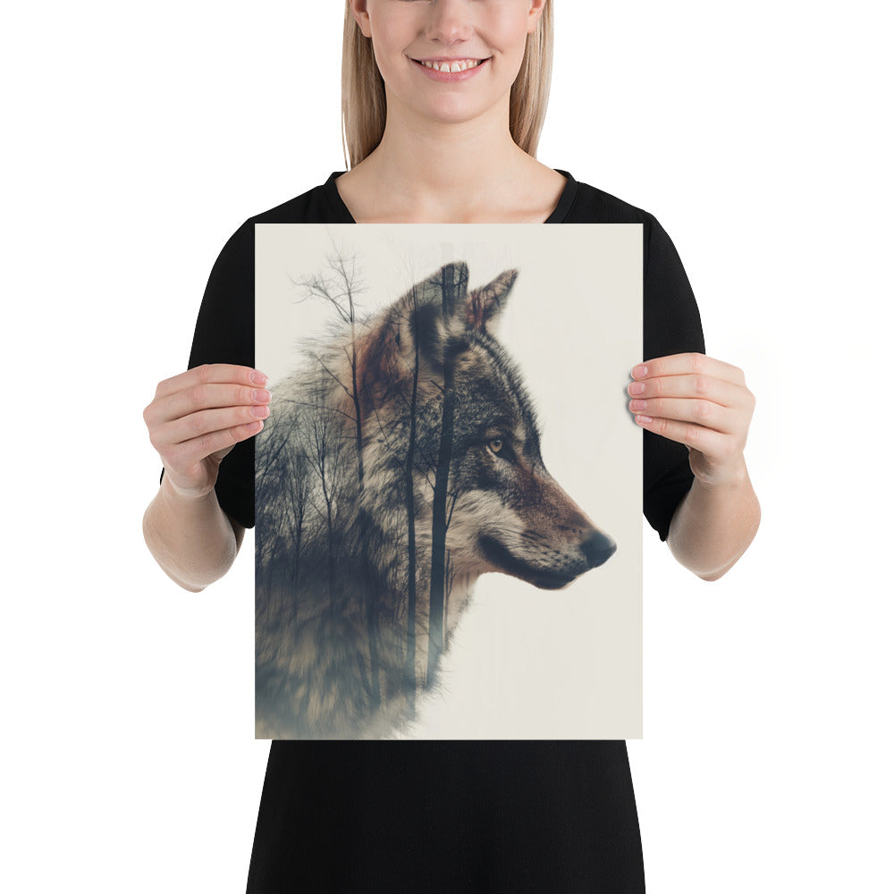 Double exposure wolf 2
