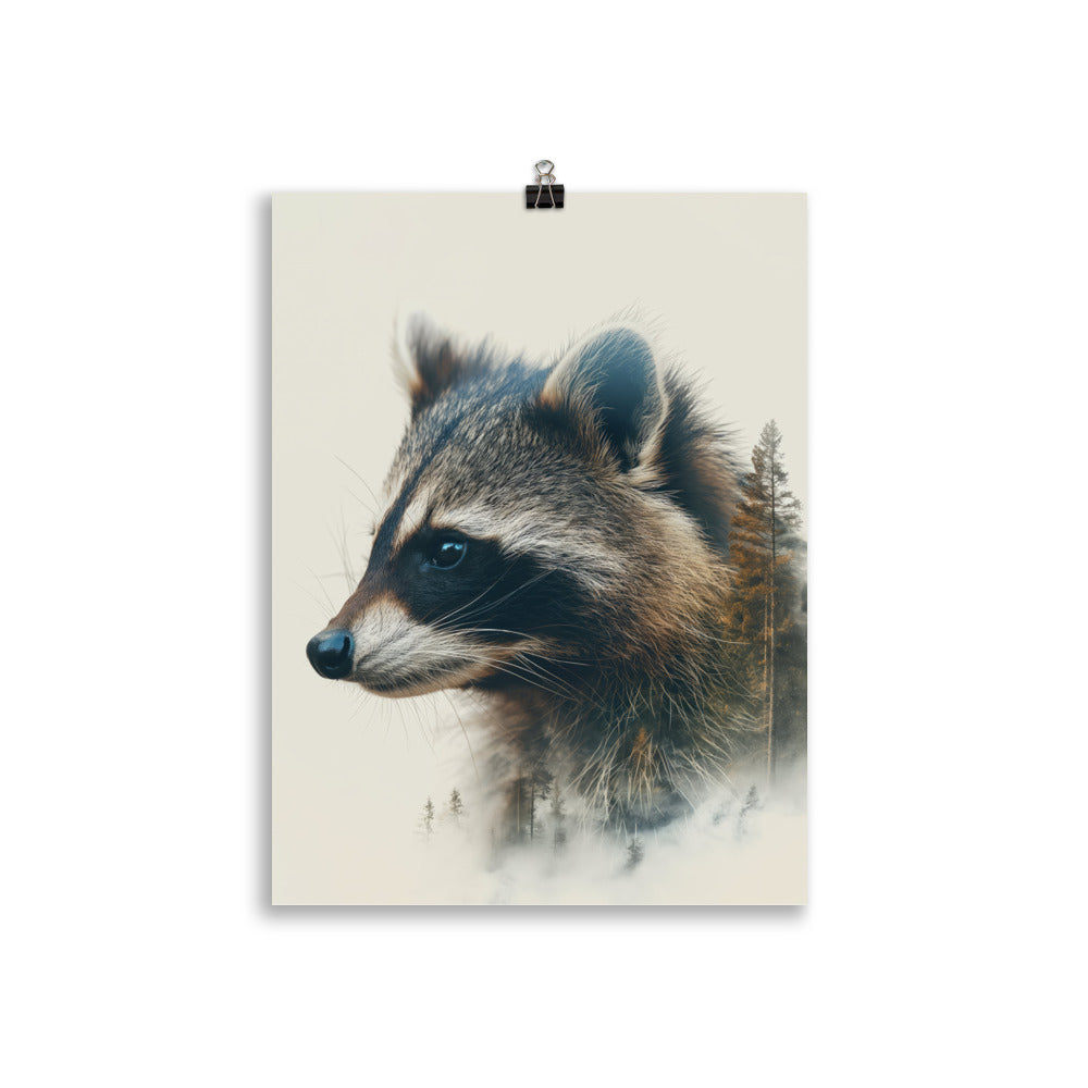 Raton laveur double exposition