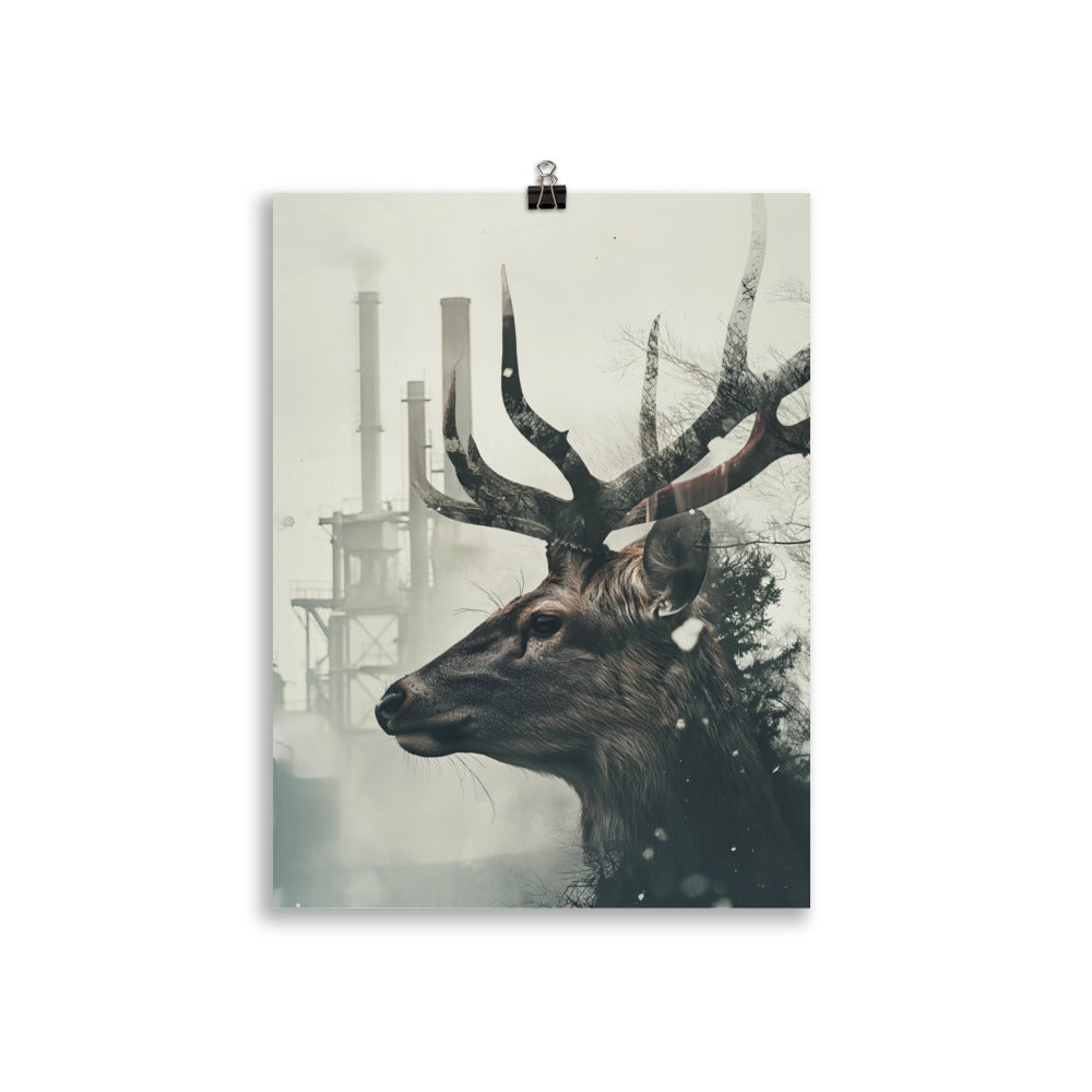 Double exposure deer