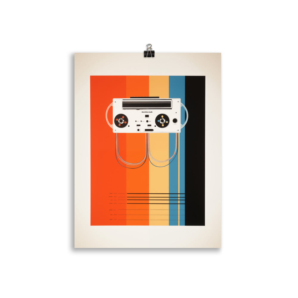 NeonWave retro cassette player
