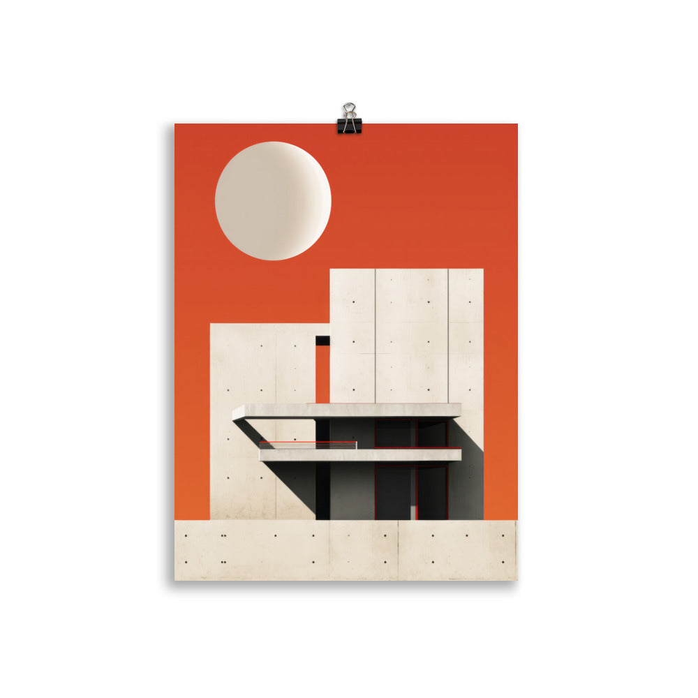 Sunset over concrete