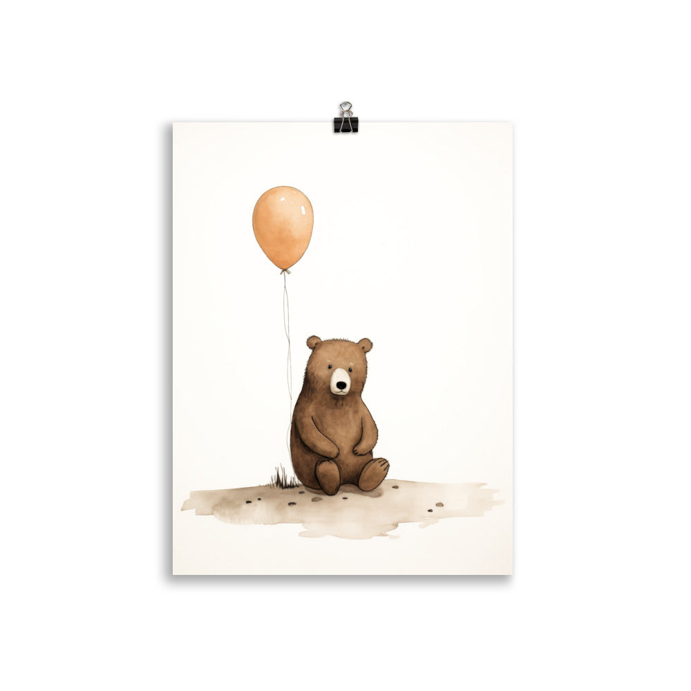 Bear with balloon