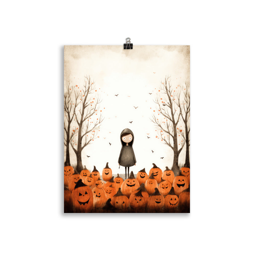 Dans le champ de citrouilles
