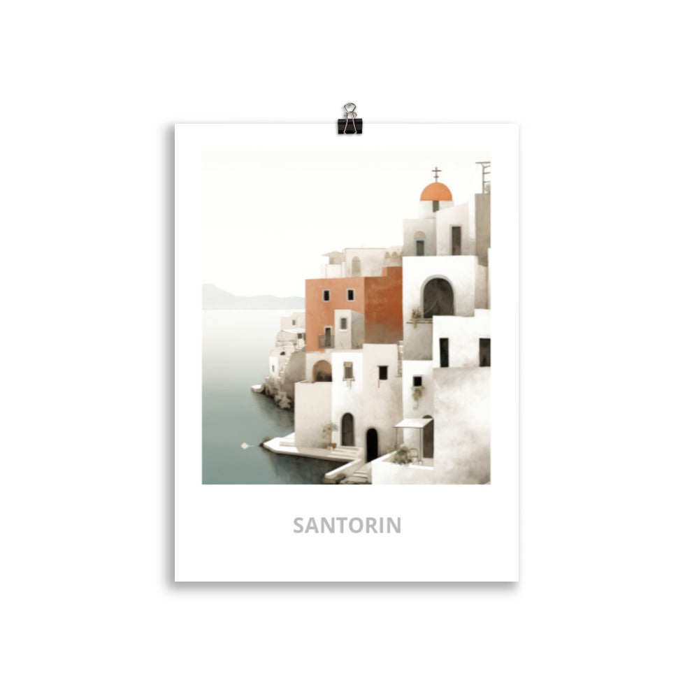 Santorin - mit Schrift