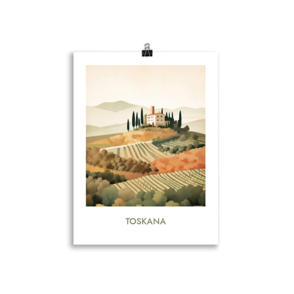 Toscane - avec écriture