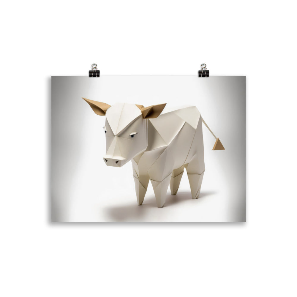 Bébé vache en origami