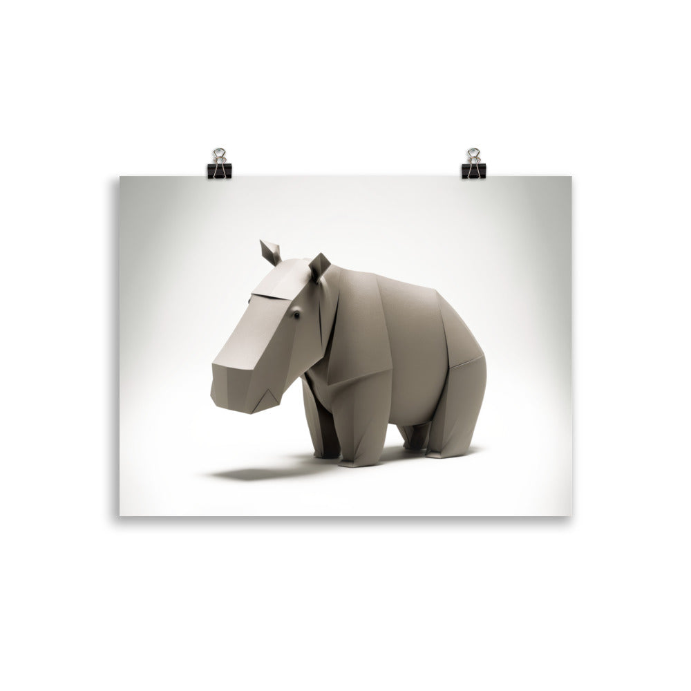 Bébé hippopotame en origami
