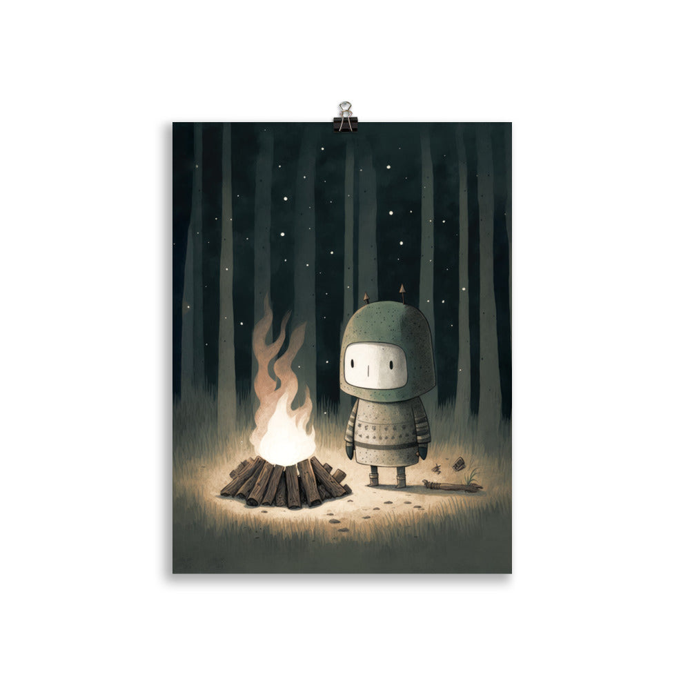 Knight with campfire