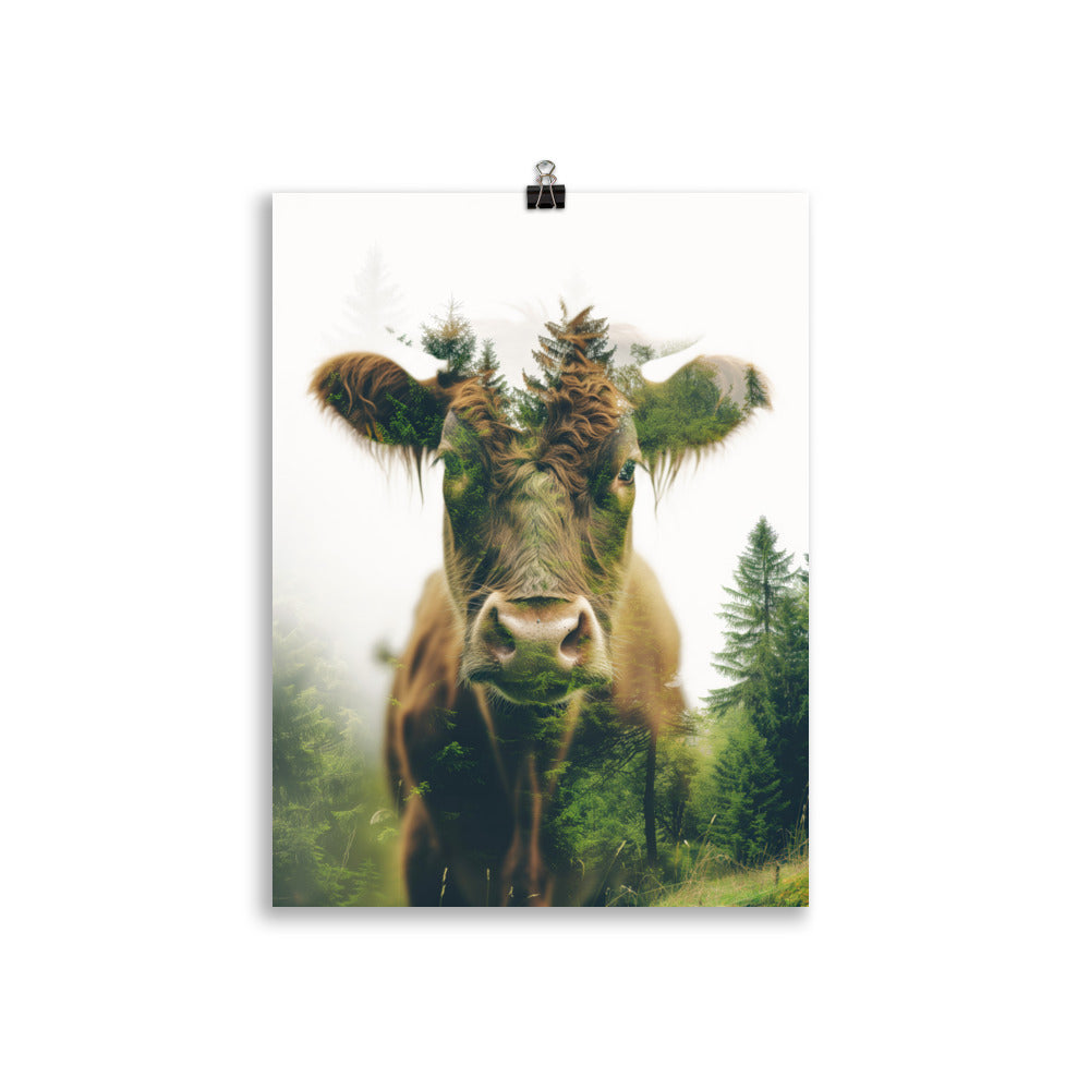Double exposure cow