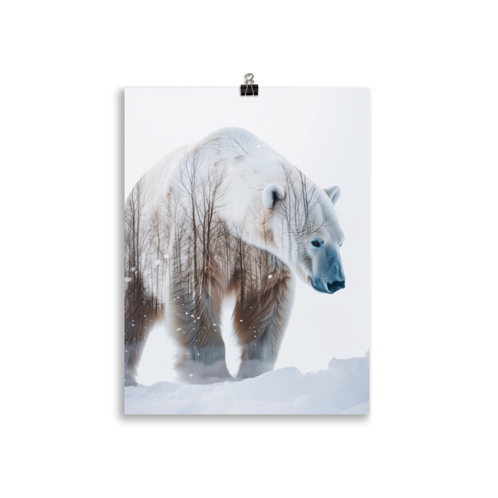 Double exposure polar bear