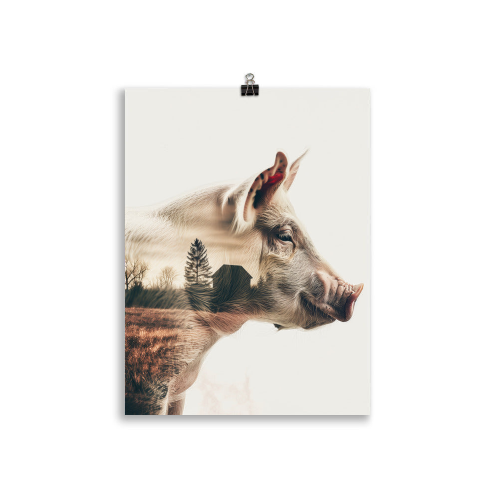Double exposure pig 2