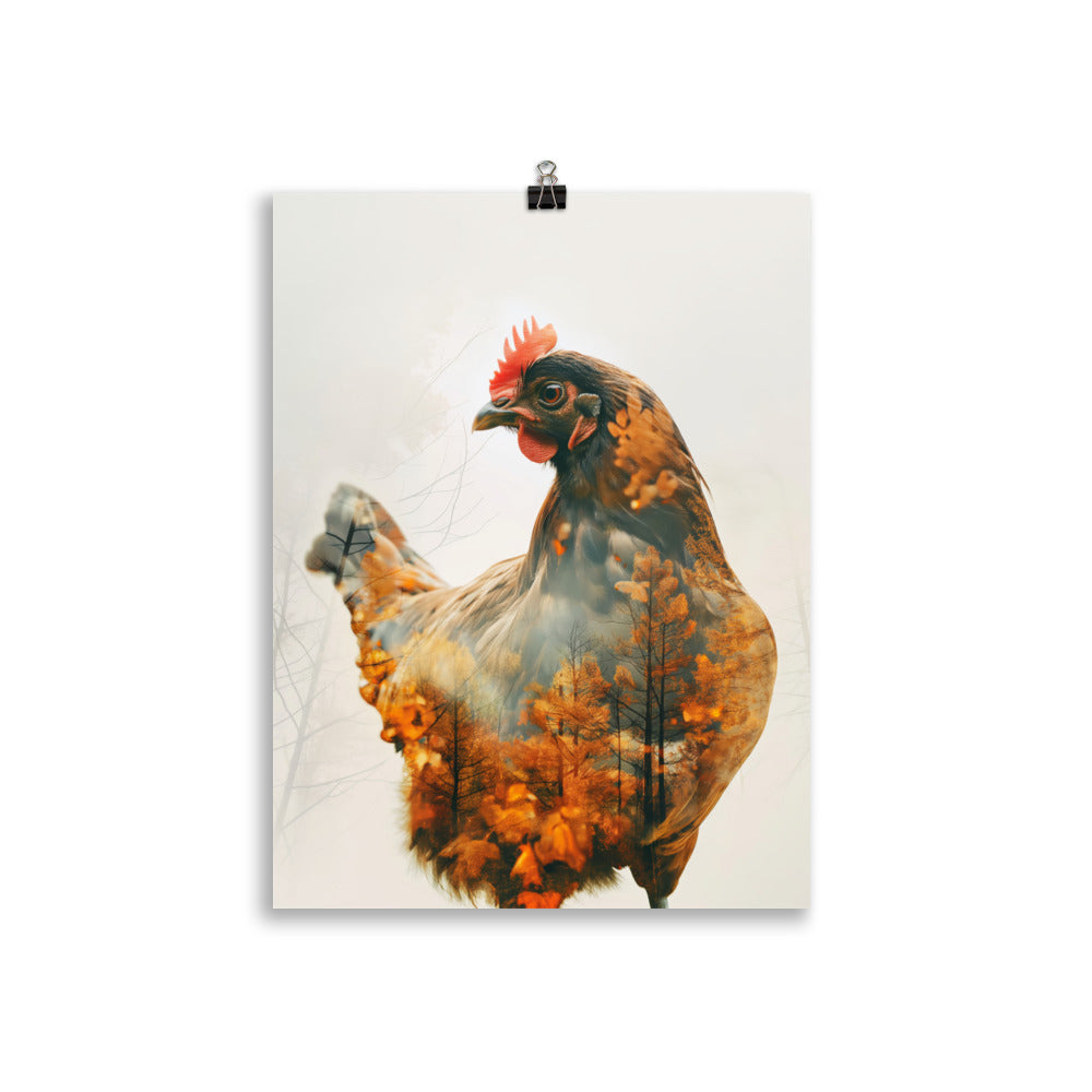 Double exposure chicken