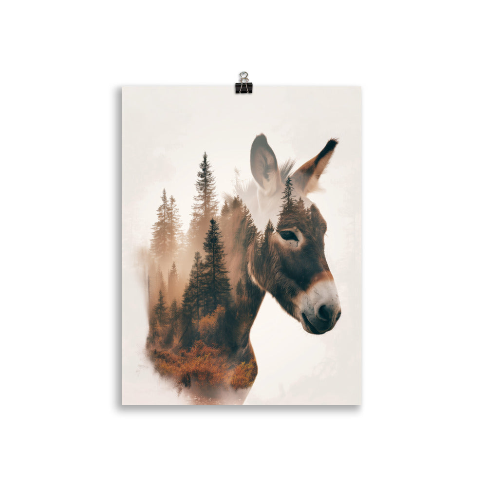 Double exposure donkey