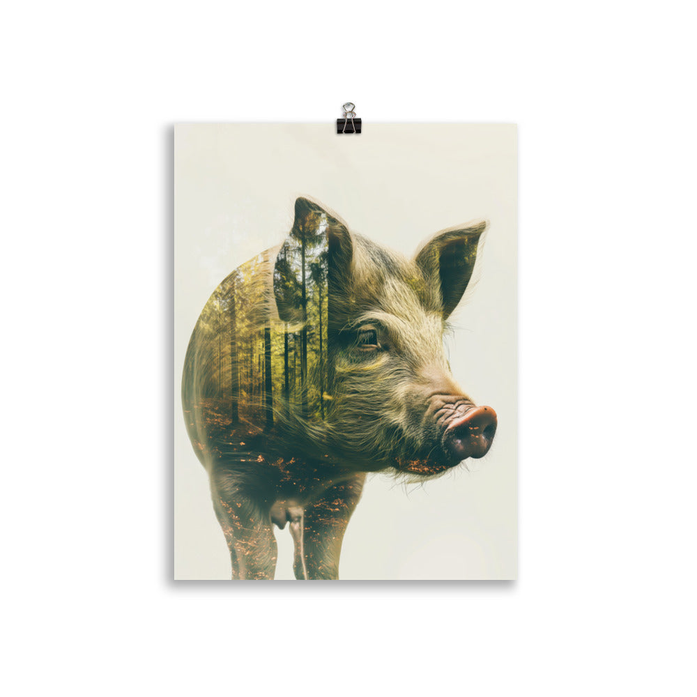 Double exposure pig 3