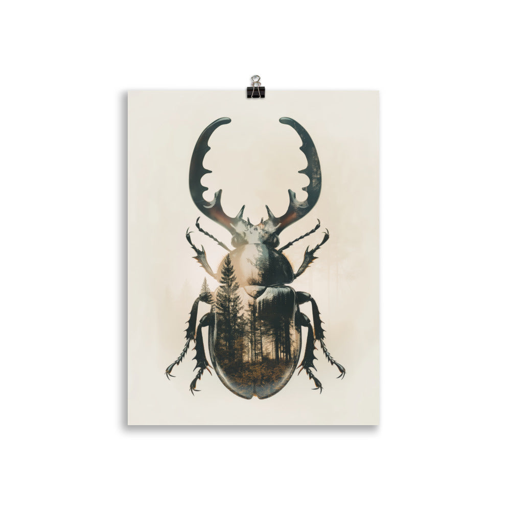 Double exposure stag beetle