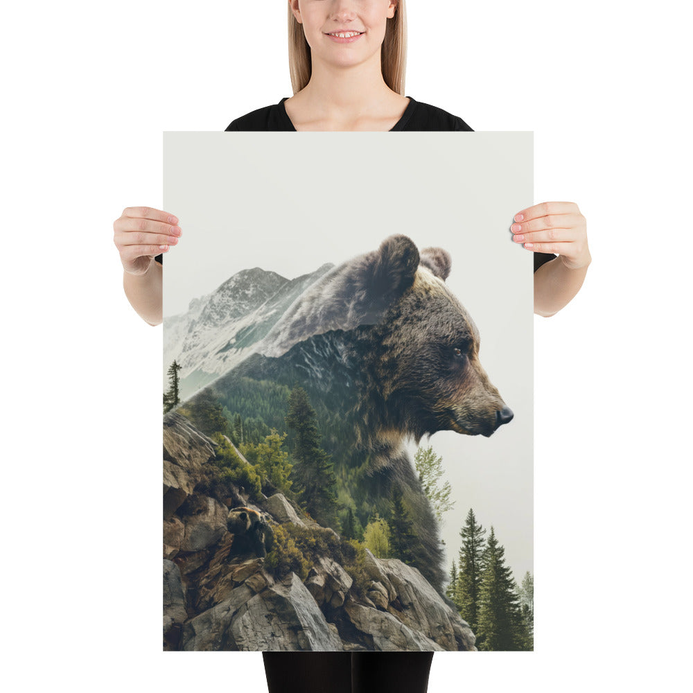 Doppelbelichtung Braunbär