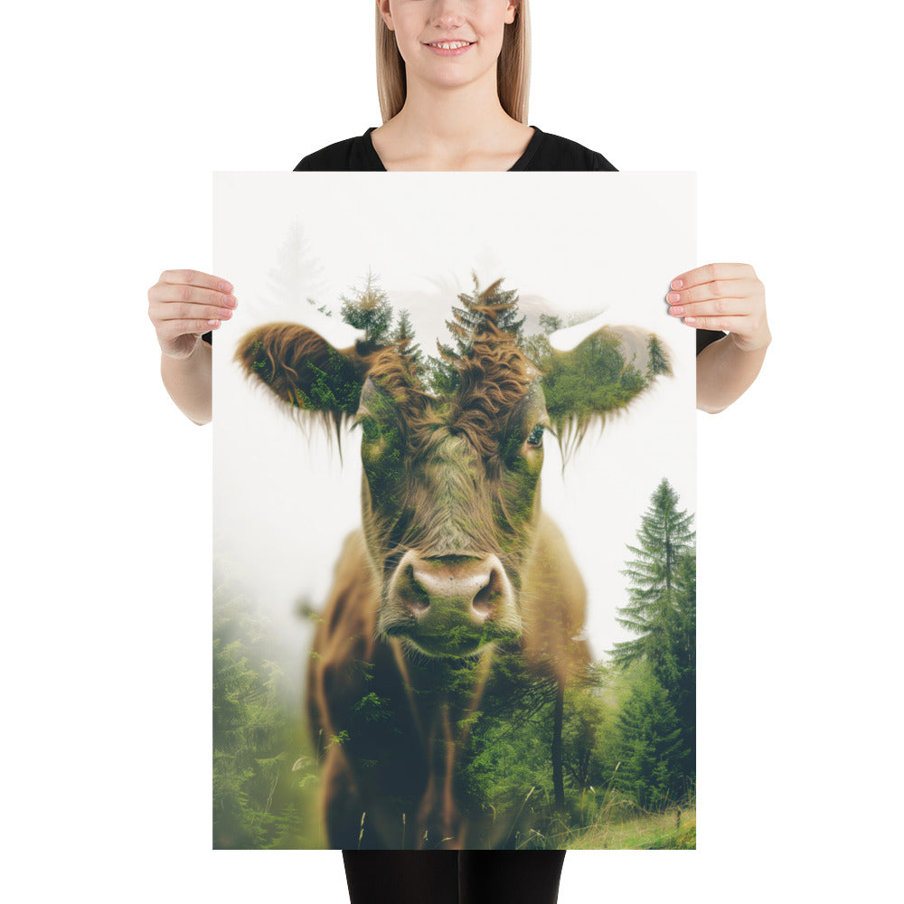 Double exposure cow