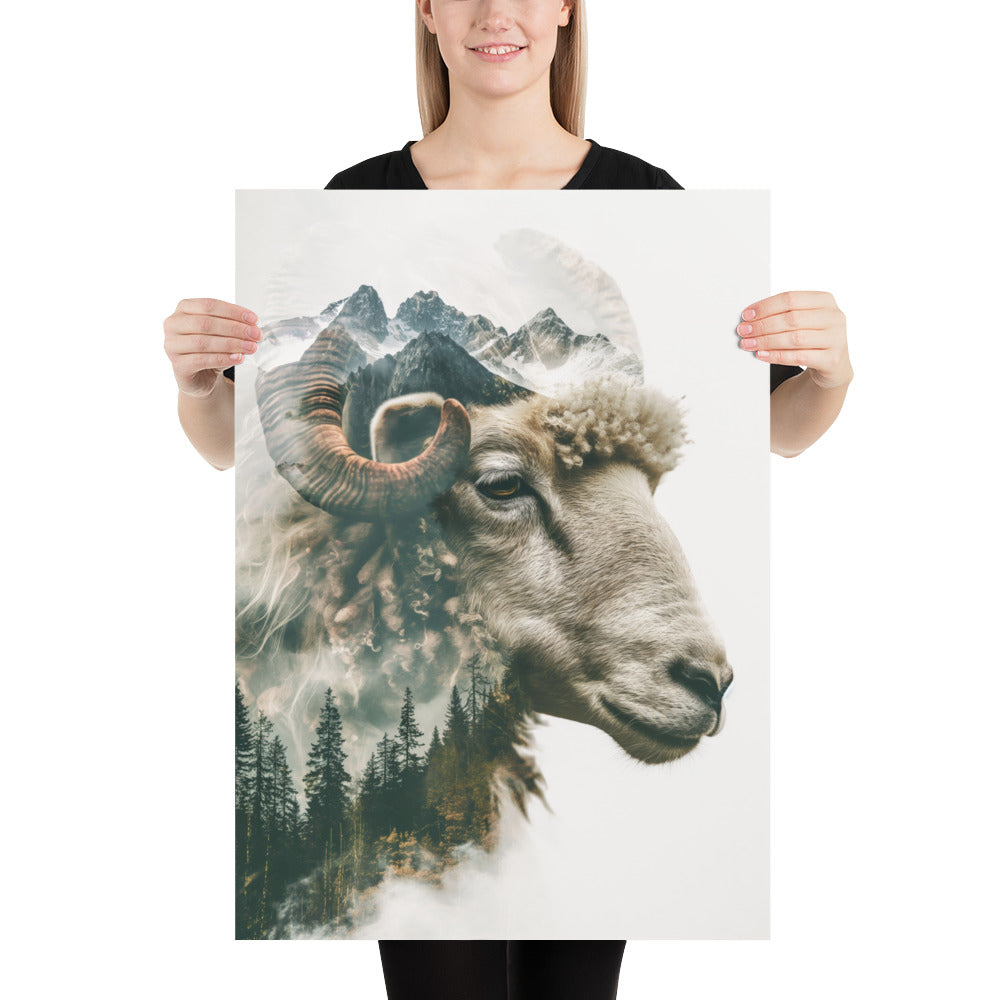 Double exposure sheep