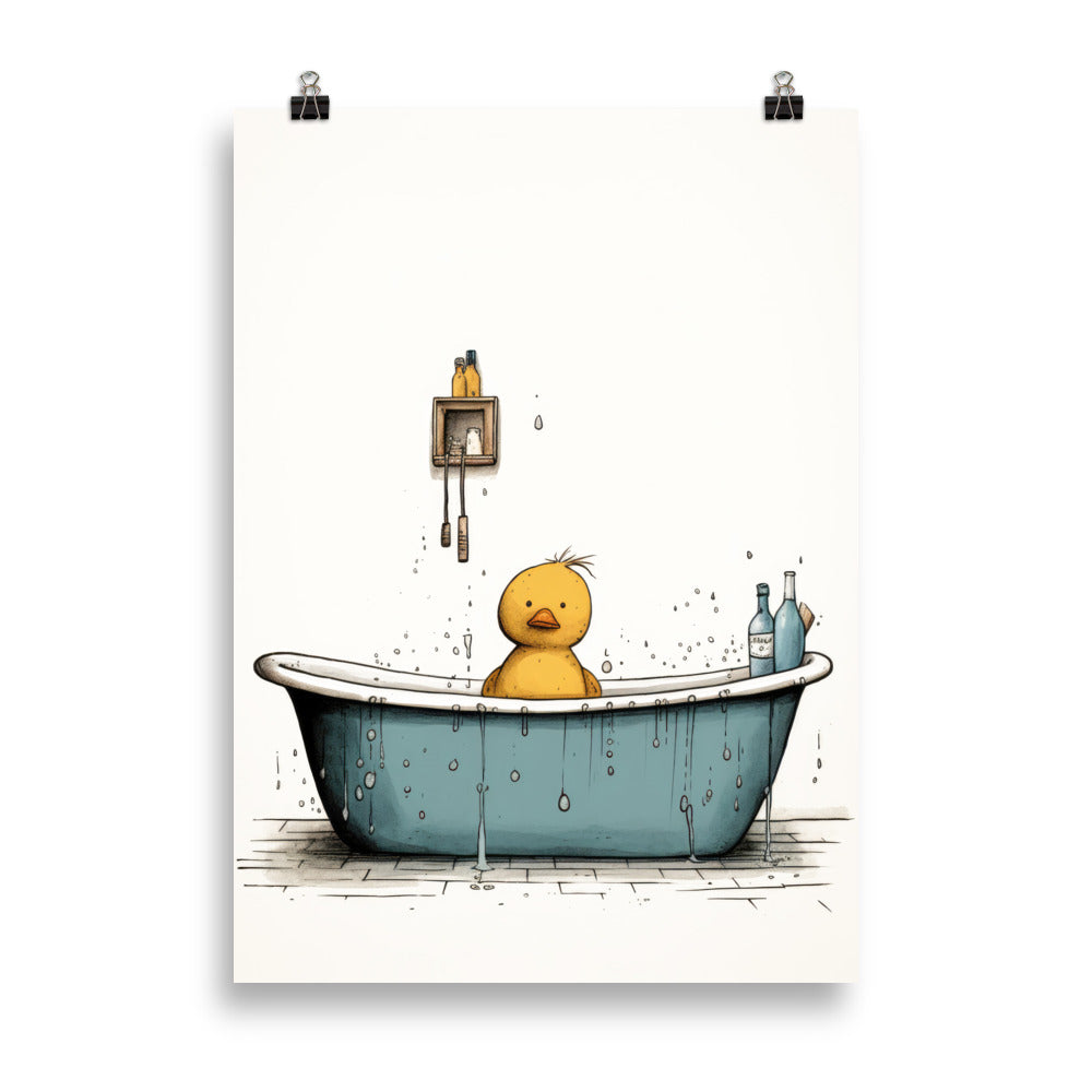 Rubber duck in tub