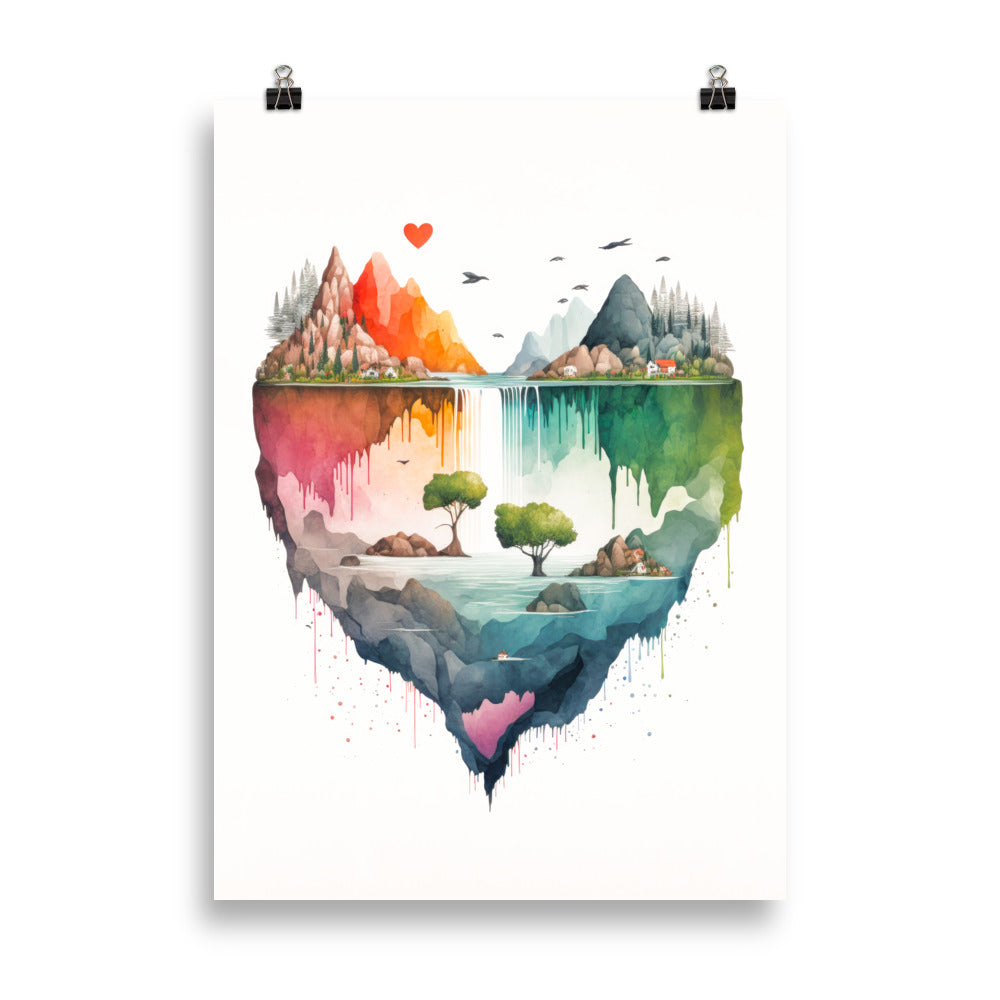 Terre du cœur arc-en-ciel