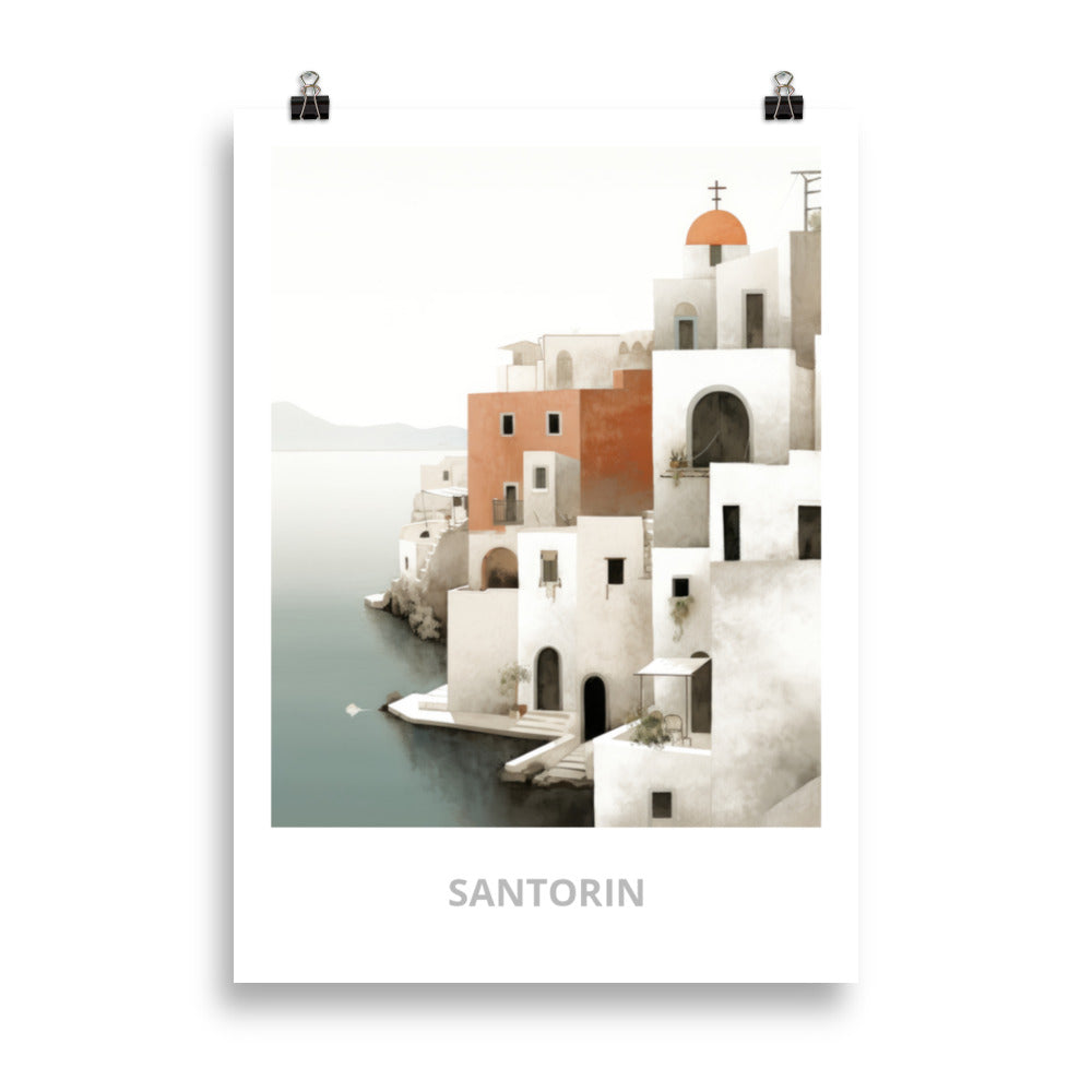 Santorin - mit Schrift