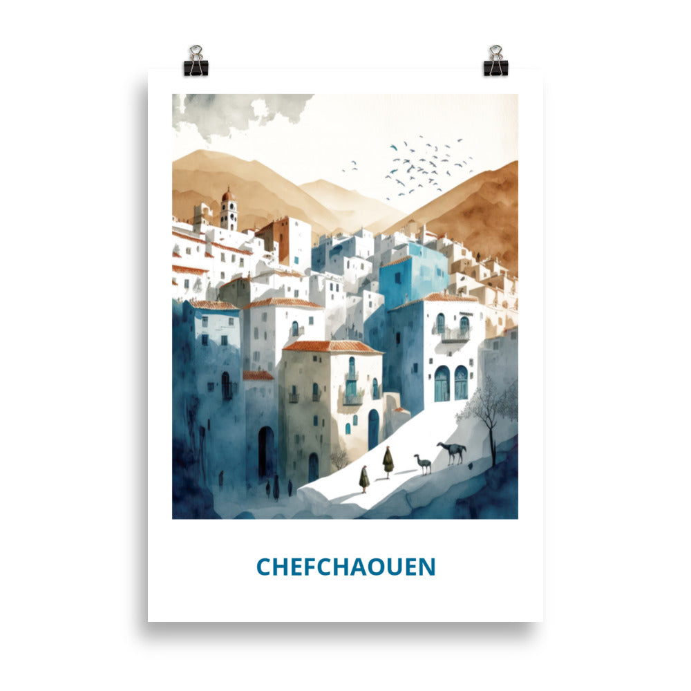 Chefchaouen - mit Schrift