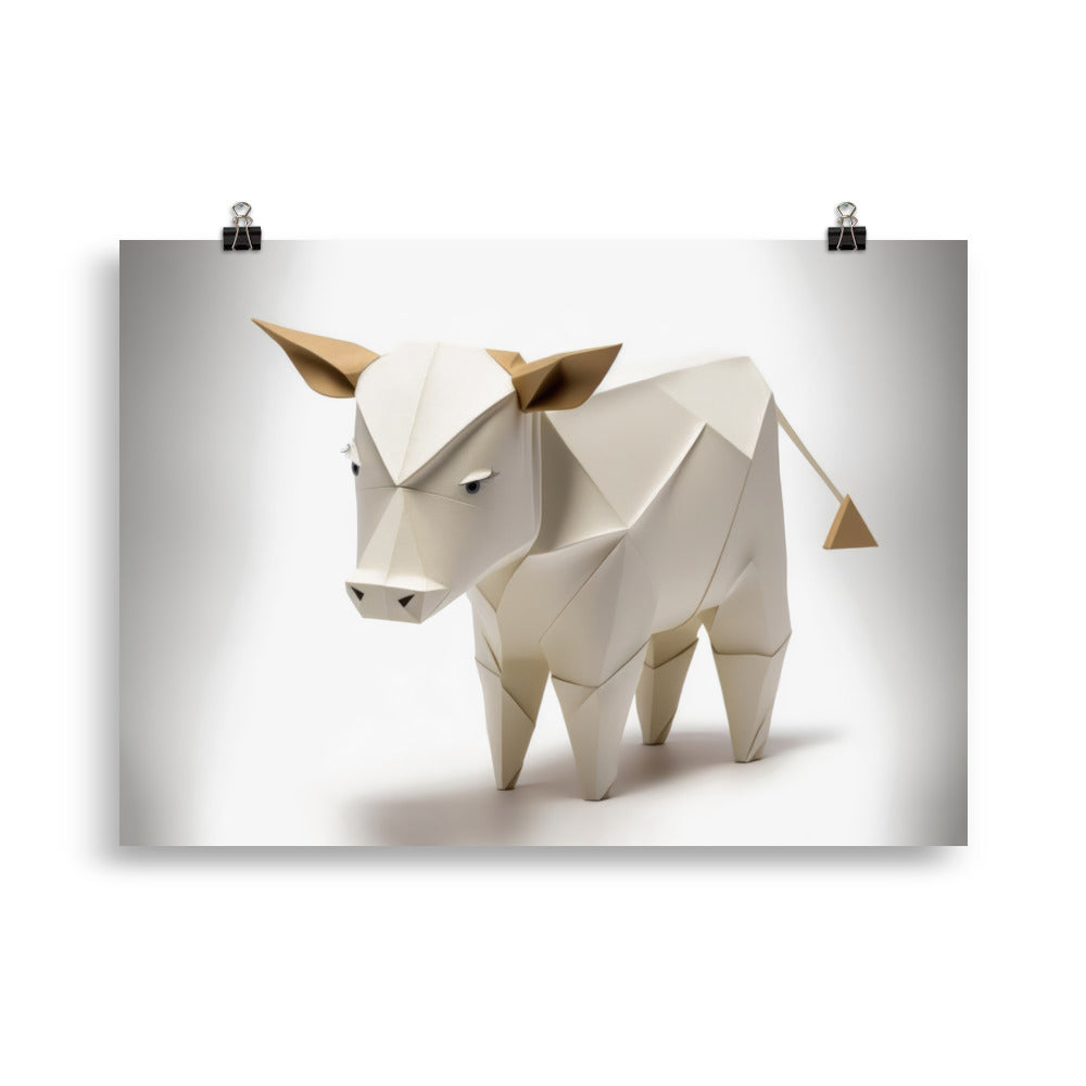 Bébé vache en origami