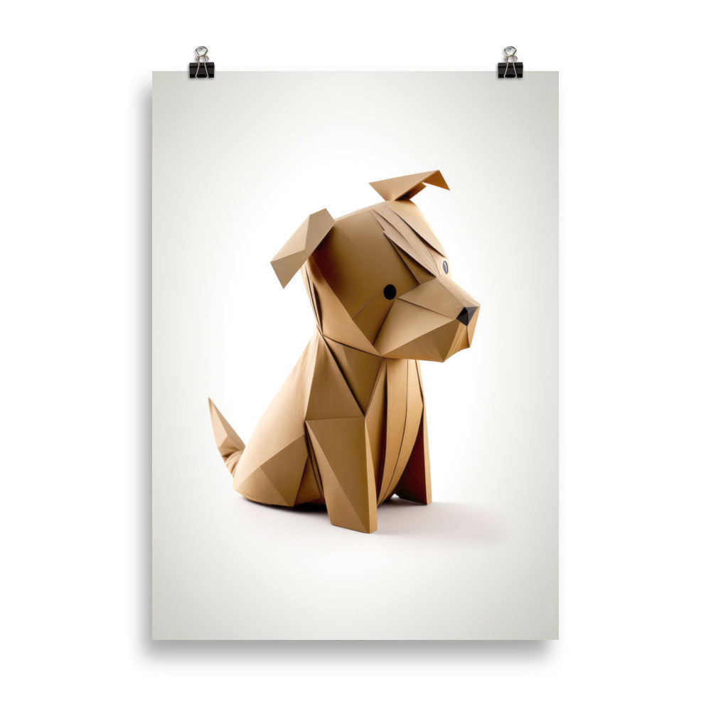 Bébé chien en origami