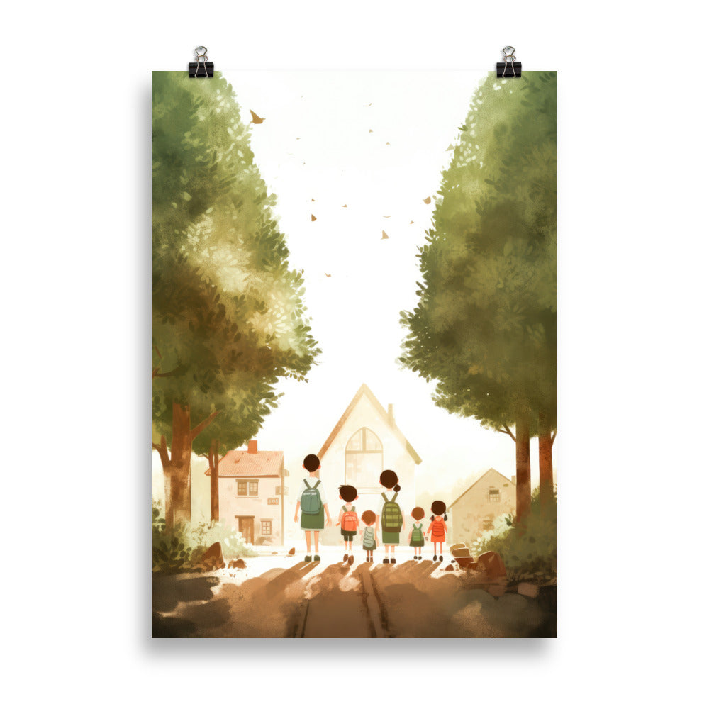 On the way to school