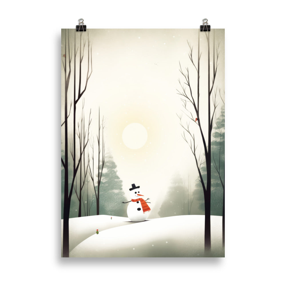 Winter mit Schneemann