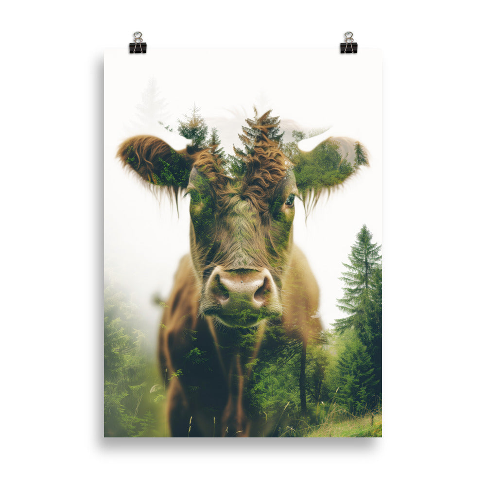 Double exposure cow