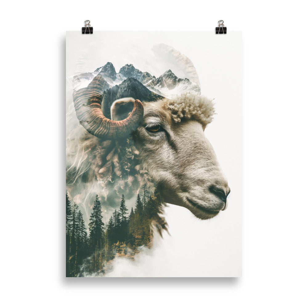 Double exposure sheep