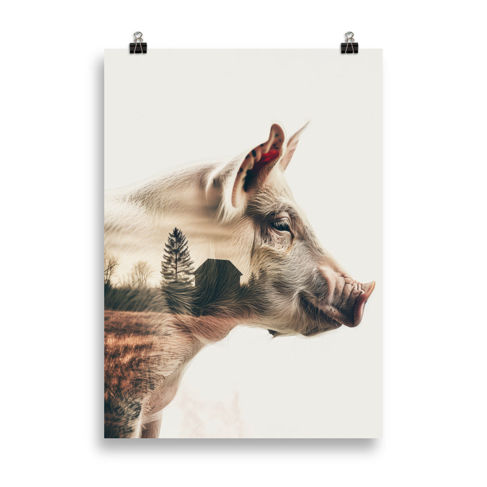 Double exposure pig 2
