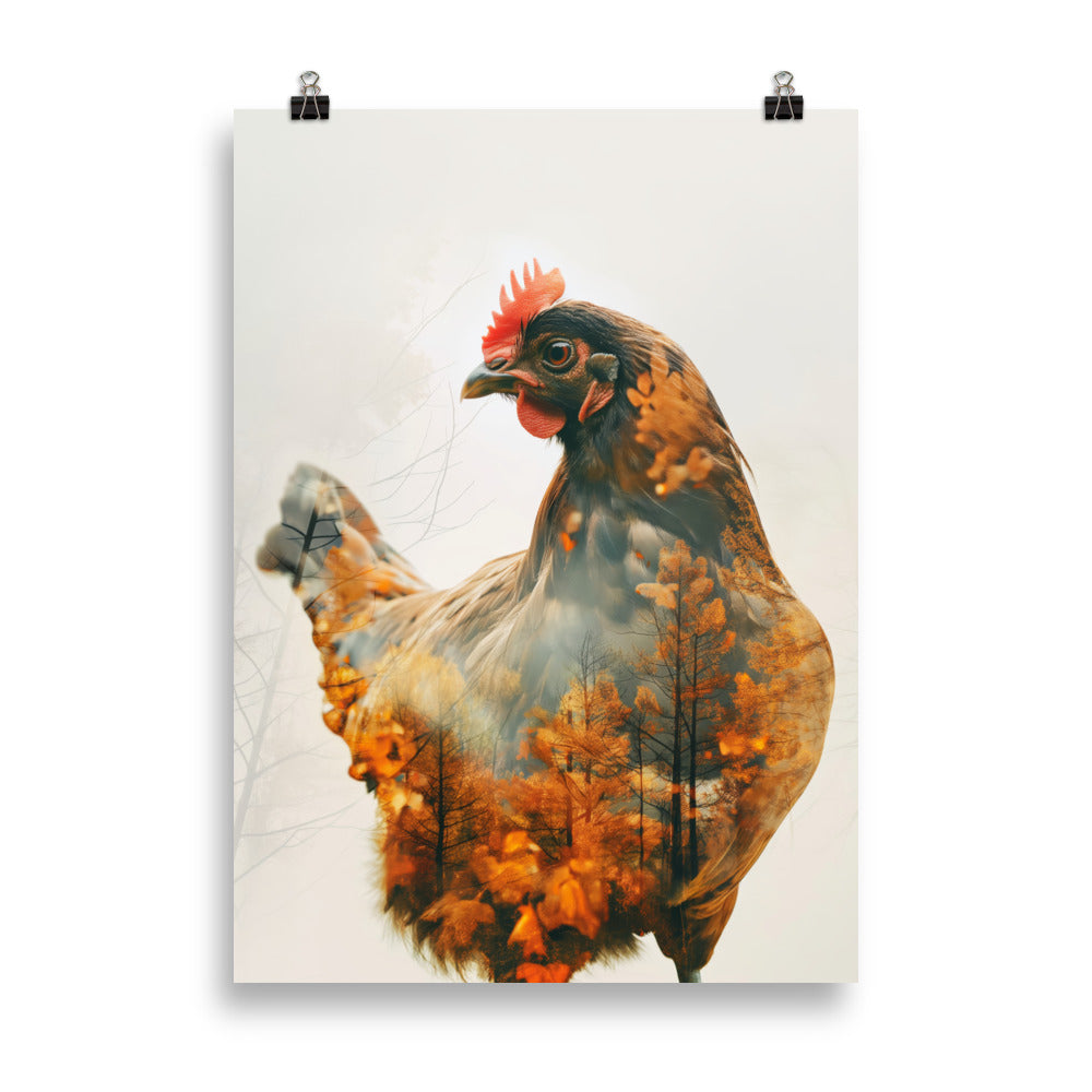 Double exposure chicken