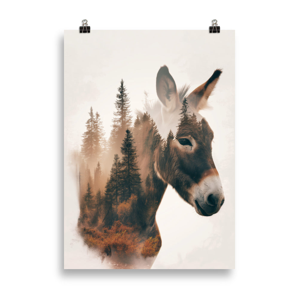 Double exposure donkey